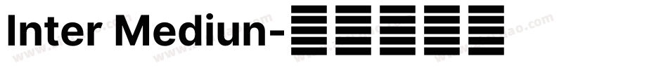 Inter Mediun字体转换